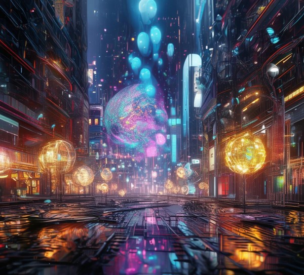 创新与未来科技画，科技时代的艺术之光