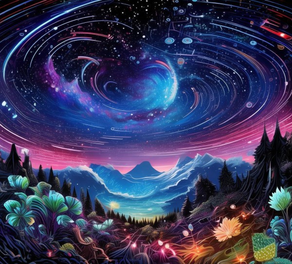 科技与自然完美融合的星空科技动态壁纸下载