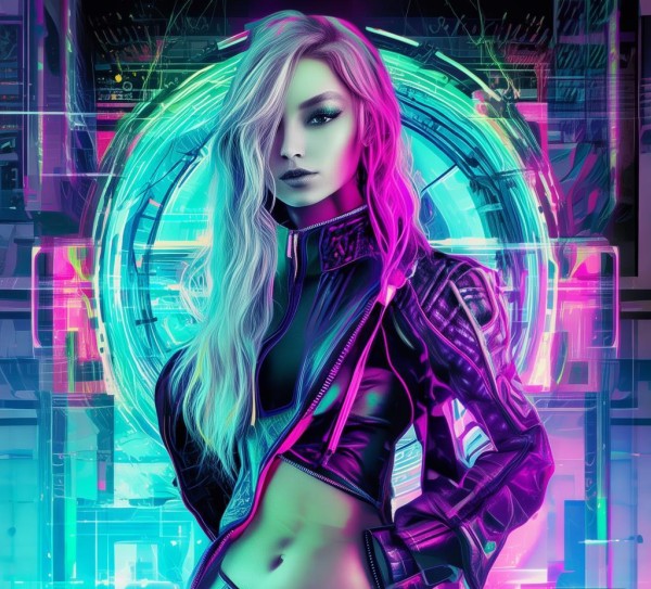 科技风格女生时尚壁纸